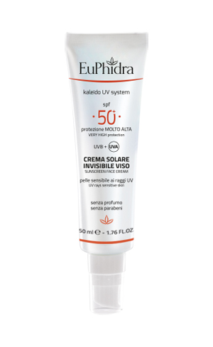 EUPHIDRA KALEIDO UV SYSTEM CREMA SOLARE VISO 50+ INVISIBLE - farmachicca
