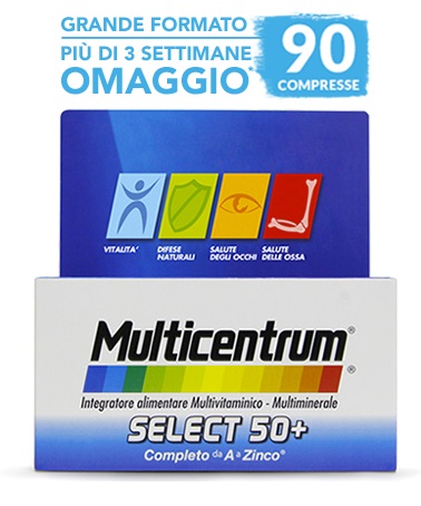MULTICENTRUM SELECT 50+ 90 COMPRESSE - farmachicca