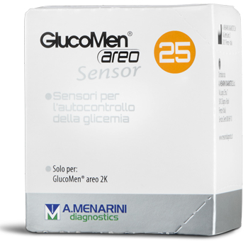 STRISCE GLUCOMEN AREO SENSOR PER ANALISI DEL GLUCOSIO 25 PEZZI - farmachicca