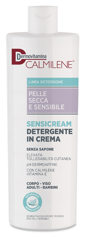 DERMOVITAMINA CALMILENE SENSICREAM DETERGENTE IN CREMA SENZA SAPONE PER PELLE SECCA E SENSIBILE 500 ML - farmachicca