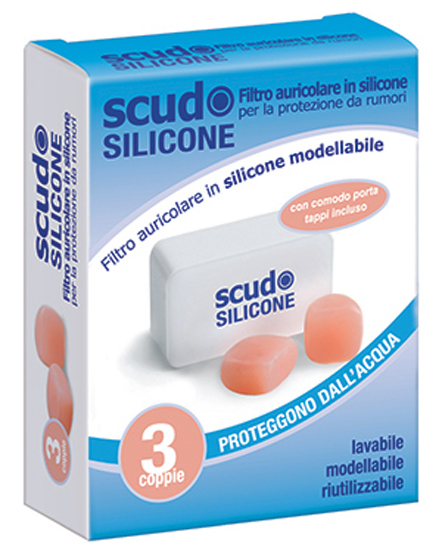 TAPPO AURICOLARE EARPLUG SCUDO IN SILICONE 3 COPPIE 6 PEZZI ARTICOLO 7EN091 - farmachicca