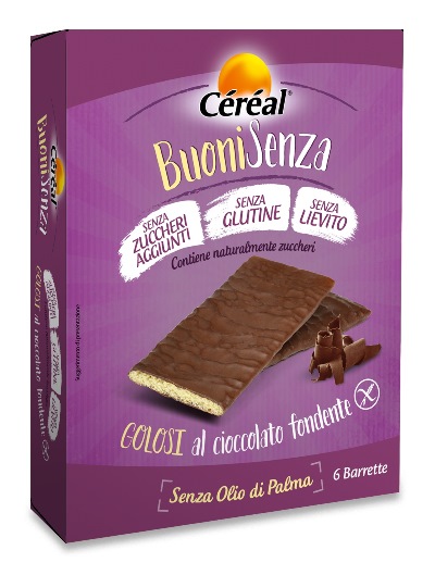 CEREAL BUONI SENZA GOLOSI CIOCCOLATO FONDENTE 6 X 17 G - farmachicca