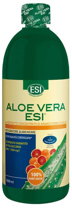 ESI ALOE SUCCO ARANCIA ROSSA 1000 ML - farmachicca