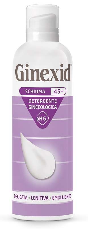 GINEXID 45+ SCHIUMA DETERGENTE GINECOLOGICA 150 ML - farmachicca