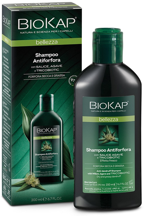 BIOKAP BELLEZZA SHAMPOO ANTIFORFORA CON TRICOBIOTIC 200 ML - farmachicca