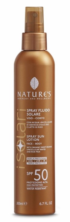 NATURES I SOLARI SPRAY FLUIDO SPF50 200 ML - farmachicca