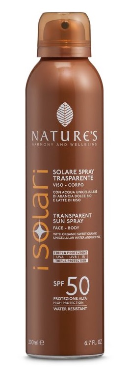 NATURES I SOLARI SPRAY TRASPARENTE SPF50 200 ML - farmachicca