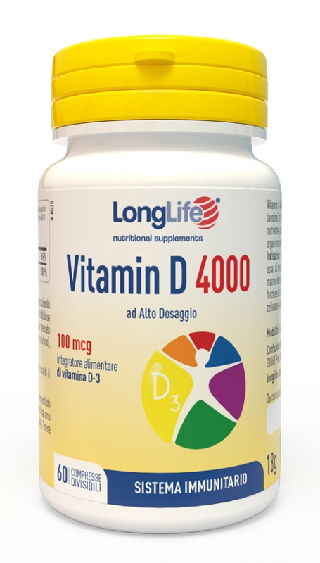LONGLIFE VITAMIN D 4000UI 60 COMPRESSE - farmachicca