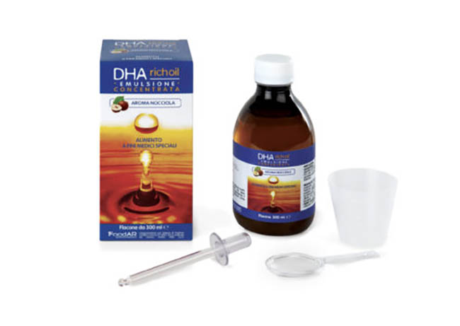DHA RICHOIL SCIROPPO AL 25% DI DHA DI ORIGINE ALGALE GUSTO MANDORLA 30 ML - farmachicca