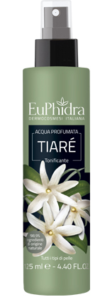 EUPHIDRA ACQUA PROFUMATA TIARE' IN FLACONE CON ETICHETTA POMPA SPRAY - farmachicca