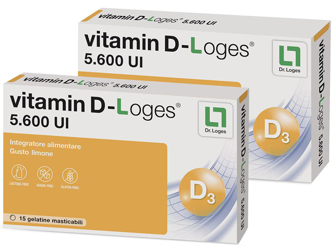 VITAMIN D-LOGES 30 GELATINE MASTICABILI GUSTO LIMONE 42 G - farmachicca