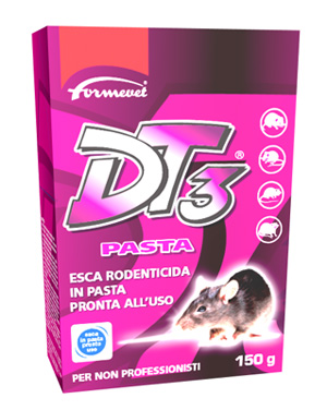 DT3 PASTA ESCA RODENTICIDA PRONTA ALL'USO 150 G - farmachicca
