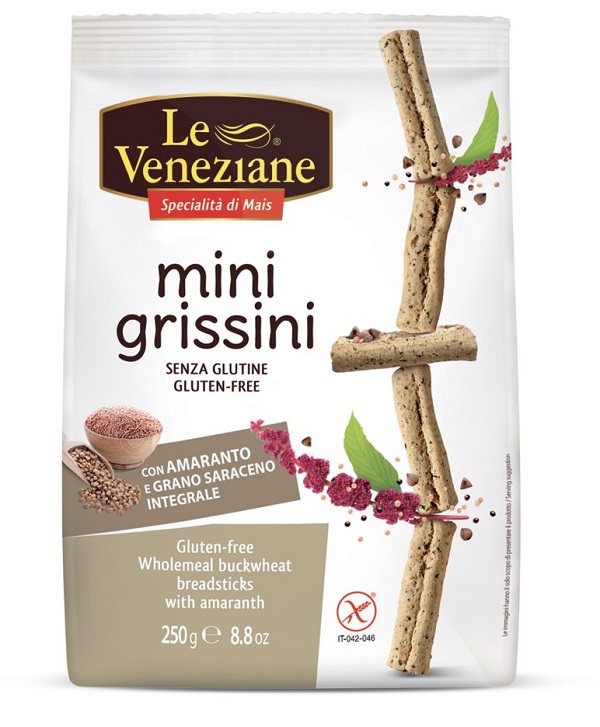 LE VENEZIANE MINIGRISSINI GRANO SARACENO INTEGRALE CON AMARANTO 250 G - farmachicca