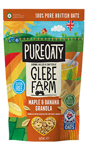 GLEBE FARM GRANOLA AVENA CON SCIROPPO D'ACERO E BANANA 325 G - farmachicca