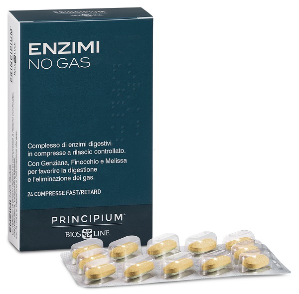 PRINCIPIUM ENZIMI NO GAS FAST/RETARD 24 COMPRESSE - farmachicca