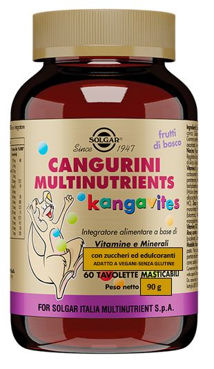CANGURINI MULTINUTRIENTS FRUTTI BOSCO 60 TAVOLETTE MASTICABILI - farmachicca