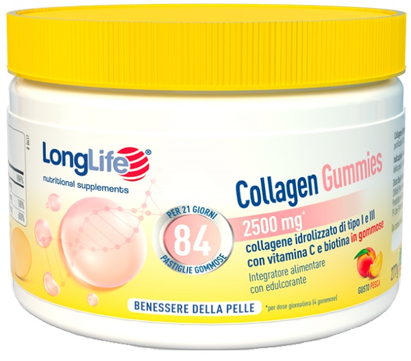 LONGLIFE COLLAGEN GUMMIES 625MG 84 GOMMOSE - farmachicca