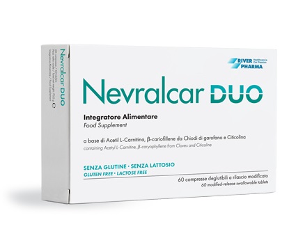 NEVRALCAR DUO 60 COMPRESSE DEGLUTIBILI A RILASCIO MODIFICATO SENZA GLUTINE SENZA LATTOSIO - farmachicca