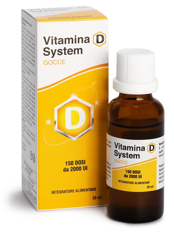 VITAMINA D SYSTEM GOCCE 150 DOSI DA 2000 UI 26 ML - farmachicca