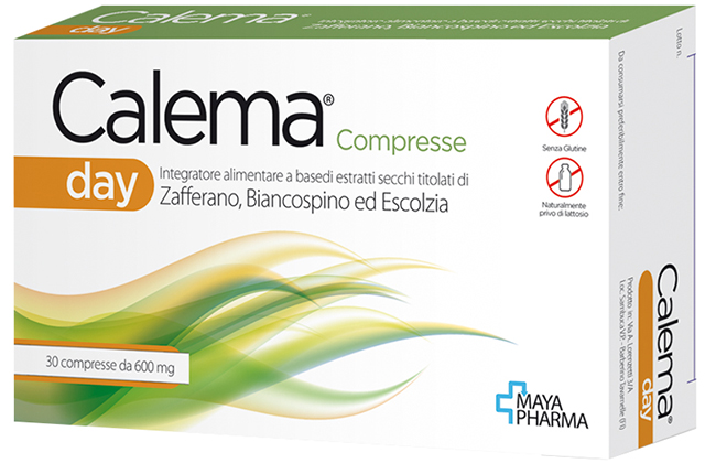 CALEMA DAY 30 COMPRESSE DA 600 MG SENZA GLUTINE NATURALMENTE PRIVO DI LATTOSIO - farmachicca