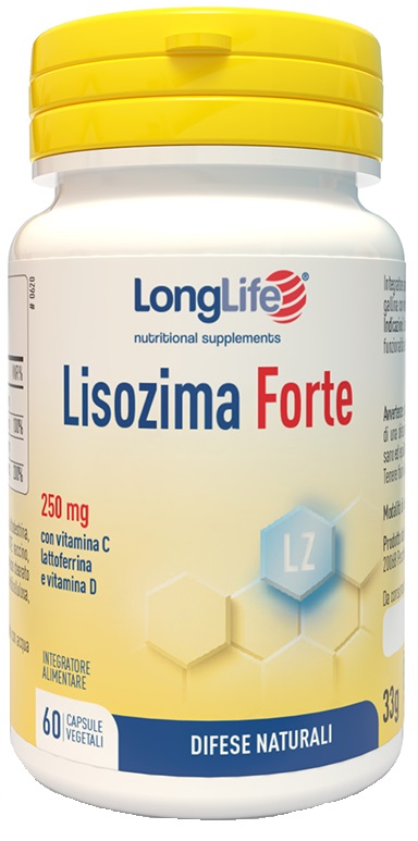 LONGLIFE LISOZIMA FORTE 60 CAPSULE VEGETALI DA 600 MG - farmachicca
