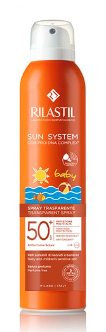 RILASTIL SUN SYSTEM BABY TRANSPARENT SPRAY SPF50+ 200 ML - farmachicca