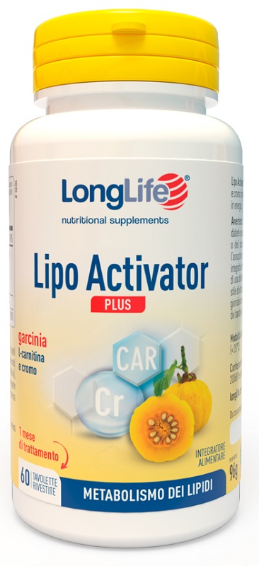 LONGLIFE LIPO ACTIVATOR PLUS 60 TAVOLETTE RIVESTITE DA 1,6 G - farmachicca