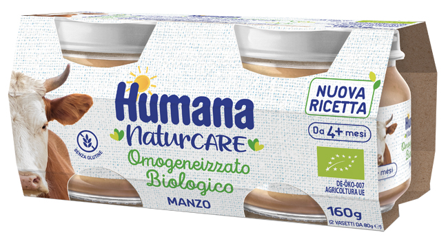 HUMANA OMOGENEIZZATO MANZO BIOLOGICO 2 PEZZI 80 G - farmachicca