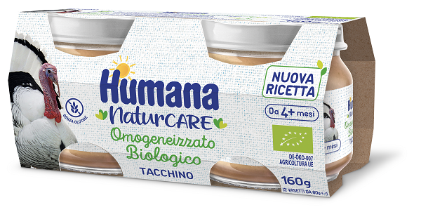 HUMANA OMOGENEIZZATO TACCHINO BIO 2 VASETTI DA 80 G - farmachicca