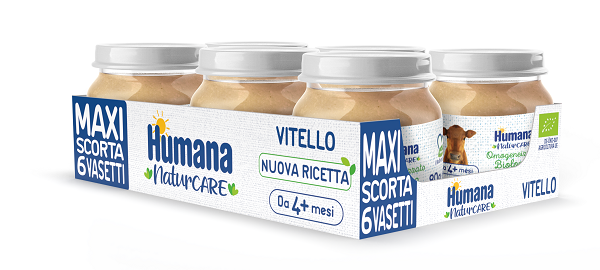 HUMANA OMOGENEIZZATO VITELLO BIO 6 VASETTI DA 80 G - farmachicca