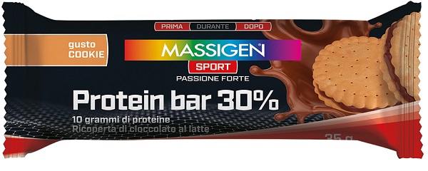 MASSIGEN SPORT PROTEIN BARRETTA 30% COOKIES 50 G - farmachicca