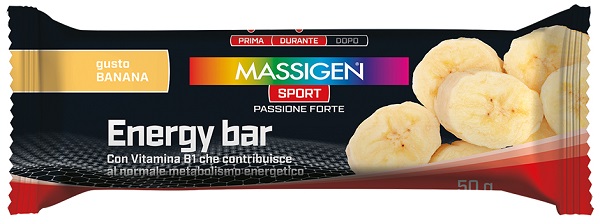 MASSIGEN SPORT ENERGY BARRETTA BANANA 50 G - farmachicca