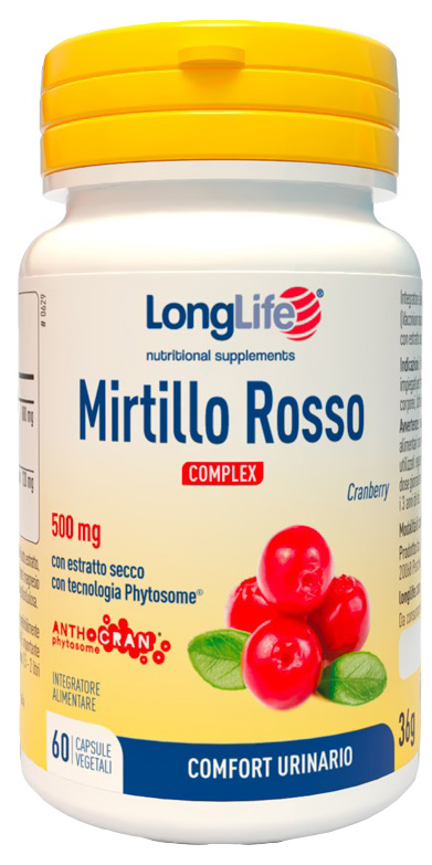 LONGLIFE MIRTILLO ROSSO COMPLEX 60 CAPSULE VEGETALI - farmachicca