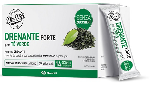 DR VITI DRENANTE FORTE TE VERDE 28 STICK PACK SENZA ZUCCHERI - farmachicca