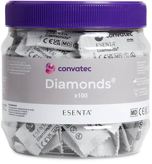 BUSTINE GELIFICANTI ANTIODORE PER STOMIA ESENTA DIAMONDS 100 PEZZI - farmachicca