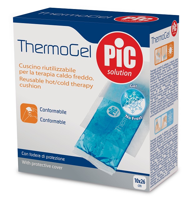 CUSCINO THERMOGEL 10X26 CM TERAPIA CALDO FREDDO CON FODERA ITC - farmachicca