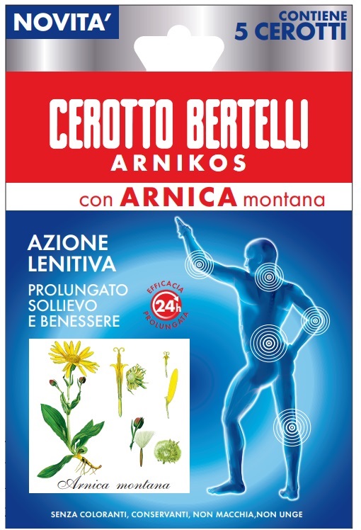 BERTELLI CEROTTO ARNIKOS CON ARNICA MONTANA 5 PEZZI - farmachicca