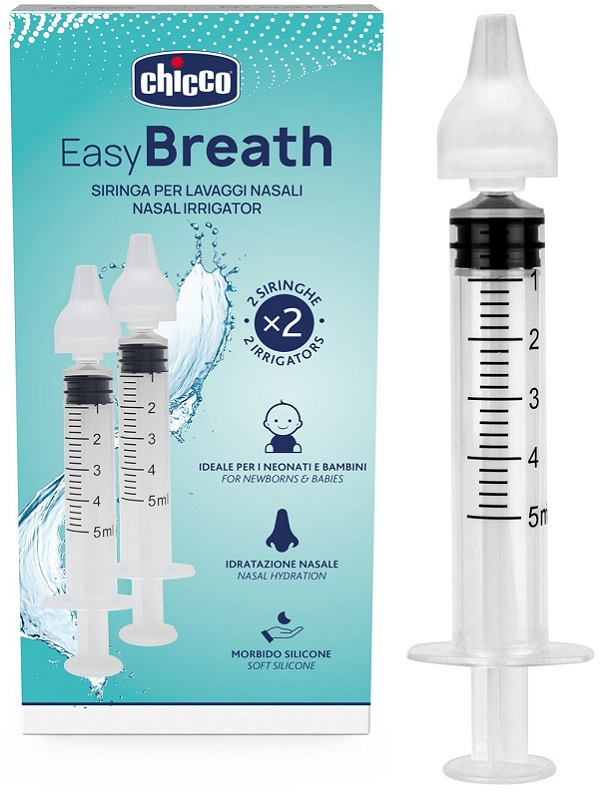 SIRINGA NASALE LAVAGGI EASY BREATH CHICCO 2 PEZZI - farmachicca