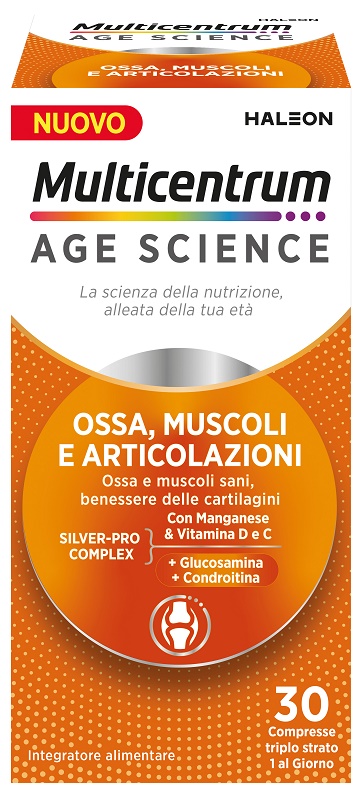 MULTICENTRUM AGE SCIENCE OSSA MUSCOLI ARTICOLAZIONI 30 COMPRESSE - farmachicca