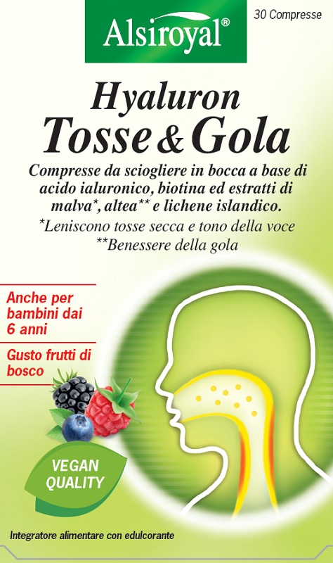 HYALURON TOSSE&GOLA 30 COMPRESSE - farmachicca