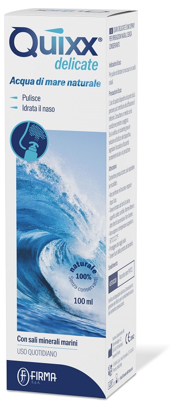 SOLUZIONE SPRAY PER IRRIGAZIONI NASALI QUIXX DELICATE ACQUA MARINA ISOTONICA 100 ML - farmachicca