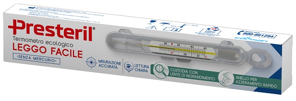PRESTERIL TERMOMETRO ECOLOGICO LEGGO FACILE SENZA MERCURIO - farmachicca