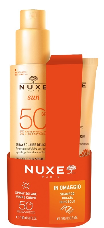 NUXE SUN OLIO SPF50 150 ML + SHAMPOO DOCCIA DOPOSOLE 100 ML - farmachicca