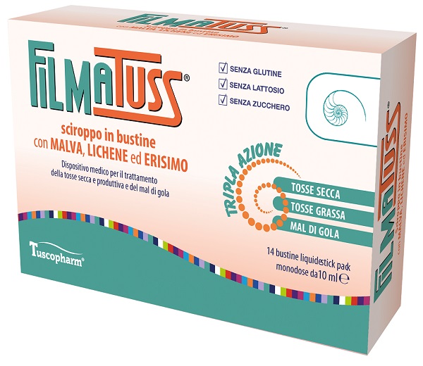 FILMATUSS SCIROPPO 14 BUSTINE LIQUID STICK PACK DA 10 ML - farmachicca