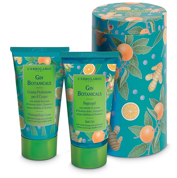 GIN BOTANICALS BEAUTY BOX SCORZE D'ARANCIA EDIZIONE LIMITATA 1 CREMA PROFUMATA CORPO 75 ML + 1 BAGNOGEL 75 ML - farmachicca
