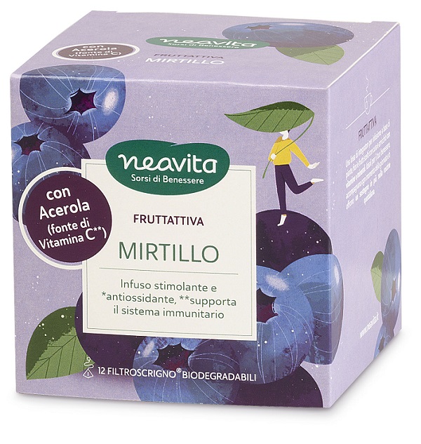 NEAVITA FRUTTATTIVA MIRTILLO E ACEROLA 12 STICK 3 G - farmachicca