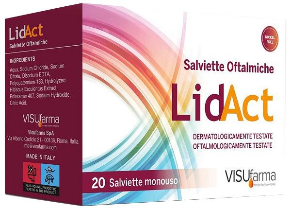 LIDACT SALVIETTE OFTALMICHE PERIOCULARI MONOUSO 20 PEZZI - farmachicca