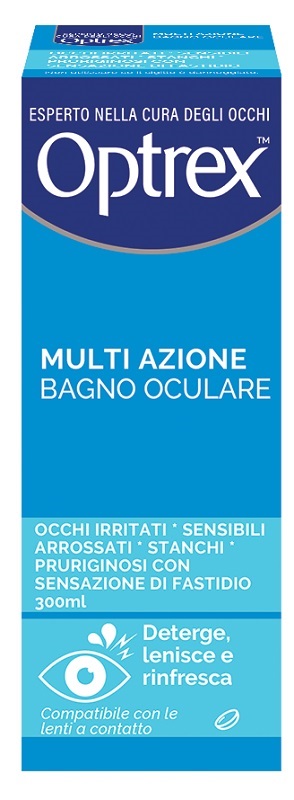BAGNO OCULARE OPTREX MULTI AZIONE 300 ML + OCCHIERA FLESSIBILE - farmachicca