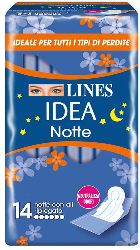 LINES IDEA NOTTE CON ALI RIPIEGATE 14 PEZZI - farmachicca