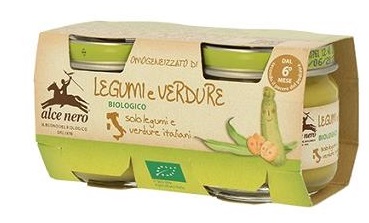 OMOGENEIZZATO LEGUMI E VERDURE BABY FOOD BIO 2 X 80 G - farmachicca